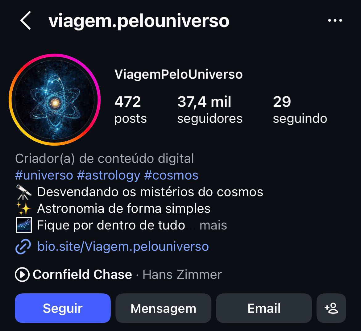 Editor com 37,4 mil seguidores